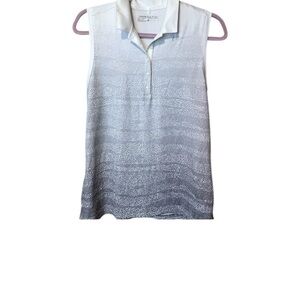 Nike Women's White and Gray Golf Top